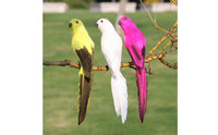 Vivid Colors Simulation Feather Parrot Lifelike Appearance Fake Parrot Decoration Lightweight for Garden, Shop Window, Party