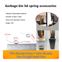2 Pieces Compatible Trash Can Lid Spring Heavy Duty Garbage Bin Lid Spring Compact Hardware Easy to Install for DIYers