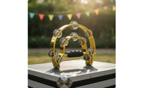 Half Moons Tambourine Lightweight Double-Layer Tambourine Sturdy Musical Instruments for Students, Dancers,