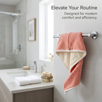 Drying Towel Cap for Adults, Double Layer Fleece Super Absorbent Turban for Morning Routine Post Bath, Thickened Women