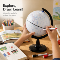 DIY Erasable Globe Kit for Kids and Students - 14.2cm / 20cm