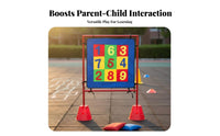 Enhances Hand-Eye Coordination Sticky Ball Target Set Improves Movement Skills Sticky Ball Target Game Indoor & Outdoor Play Hook and Loop Toss Game Promotes Physical Fitness for Preschoolers, Parents, Kindergarten, Backyard, Playground, Parties
