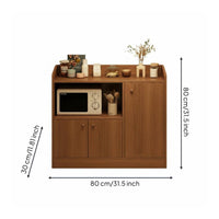 Multi-Functional Tea Station Cabinet Multifunctional Coffee Bar Cabinet Space Saving Kitchen Sideboard Wide Countertop for Hallway