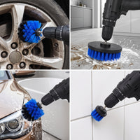 Multi-Surface Drill Brush Set Rotary Power Scrubber Set Heavy-Duty Scrub Pad Extended Reach for Homeowners