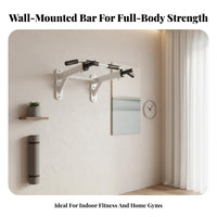 Heavy Duty Wall Mounted Pull up Bar Space-Saving Design Wall Mounted Pull-up Bar Non-Slip Foam Grips Multifunctional Station for Children, Beginners, Strength Training, Bodyweight Exercise, Calisthenics, Full-Body Workout