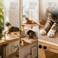 All-Season Cat Hammock Window Perch Bed for Multiple Cats, Large Hanging Cat Bed