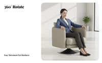 Italian Design Round rotate Seat Modern design rotate Barrel Chair Curved rearrest Accent Armchair Soft Cushioning for Business Professionals, Interior Designers, Homeowners, Reception Area, Living Room, Bedroom, perusing corner