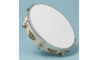 Wooden Tambourine White Drumhead Tambourine with Metal Discs Crisp Clear Percussive Sound Instrument