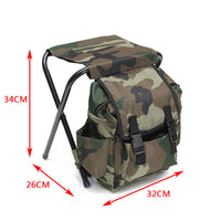 Foldable Camping Stool Backpack with Thermal Insulation