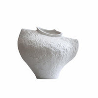 Minimalist Texture Vase Artistic Design Double Ear Flower Vase Neutral Tones Home Decor for Tea Room, Showroom