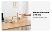 Multi-Level Desk Organizer Stable Structure Staggered Platform for Bedroom
