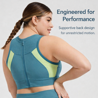 Sports Bras Women High Impact with Front Zipper Closure for Easy On Off, Support for Running and Gym Workouts