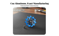 11T Ceramic Bearing Guide Wheel Lightweight Design Rear Derailleur Pulley Aluminum Rear Derailleur Pulley Anodized Finish