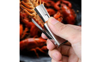 Effort Saving Crawfish Sheller Fast Peeling Seafood Meat Extractor Automatic Rebound-Back Kitchen Utensil Stainless Steel for Restaurants, Parties