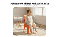 Thickened Construction Shell rear Chair Anti-Slip Feet Indoor Seating Strong Load-Bearing Household Furniture space-efficient Design for Children, Families, Living Room, Playroom, Kindergarten, Reception Area