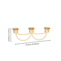 European Design 3-Arm Candelabra Light Luxury Wrought Iron Candelabrum Decorative Centerpiece for Wedding, Mantelpiece