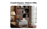 Light Luxury Design Multi-Compartment organizer Divided Compartments Desktop Organizer Elegant & aesthetic Staticonsolidatery Holder Space Saving for Makeup Users, Office Workers, Homeowners, Desk, Dressing Table, Study Room, School