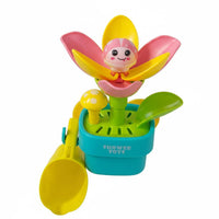 Shower Play Bath Flower Pot Toy Easy to Clean Rotating Flower Toy Educational for Bathroom