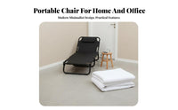 Foldable Design Single Folding Bed Compact Storage Adjustable Folding Cot No Assembly Required Office Rest Recliner Sturdy Steel Frame for Caregivers, Students, Hospital, Living Room, RV Travel, Camping