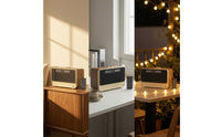Retro Wooden Bluetooth Speaker Premium Vintage Bluetooth Speaker Tactile Portable for Music Lovers, Office