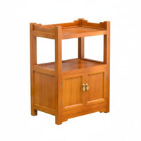 Chinese design dual-level Tea Station Space-Saving Design 2-Tier Side Table Multi-Level Storage Household Furniture Minimalist Aesthetic for Apartment Dwellers, Homeowners, Students, Small Spaces, Living Room, Bedroom, Entryway