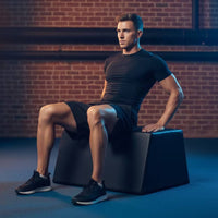 Hip Thrust Machine Concealed Zipper Trapezoidal Angled Support Cushioned Exercise Block for Athletes