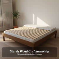 Foldable Wooden Bed Slats Box foundation Alternative Foldable Slat foundation Breathable Mattress Support for Adults, Students, Guest Room, Dormitory, Apartment