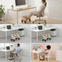 Under Desk Footrest with Massage Rollers Adjustable Under-Desk Footrest Ergonomic Footstool Comfortable Ergonomic Foot Stool