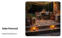 Energy Saving Solar Flickering Candle Light Flameless Solar Powered Candle Light Automatic On/shut off for Pathway, Balcony, Tabletop
