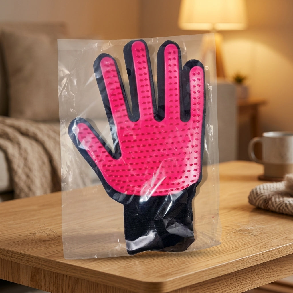 Cat Brush and Pet Hair Remover for Grooming, Dog Brush with Round Comb Head and Thickened Design, Single Cat Grooming Glove, Washing Gloves