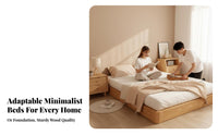 Floating foundation Bed Headboard Bedroom Furniture Low height Mattress Support for Design aficionados, Homeowners, Small Apartment, Guest Room