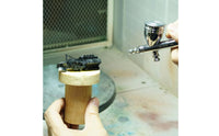 Natural Wood Grain Wooden Handheld Stand Round Top Model Painting Stand for Hobbyists