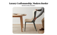 Modern Design Upholstered Dining Chair Ergonomic Backrest puffyBack Dining Chair Gold-Tone Legs Kitchen Seat Easy Assembly for Interior Designers, Homeowners, Families, Restaurant, Living Room, Bedroom