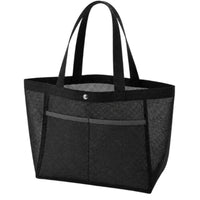 Mesh Tote Bag Large Mesh Bag with Pocket Translucent Breathable for Shopping, Swimming