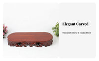 Wooden Pedestal adaptable Carved Pedestal No Assembly Required for countertop