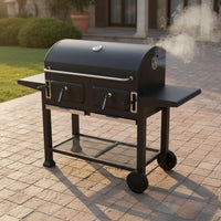 Multifunction Charcoal Grill Heavy Duty Smoker Grill Large Capacity Bbq Smoker Heat-Resistant for Homestay, Backyard