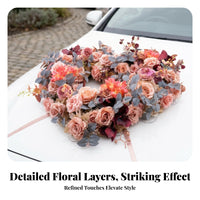 Hollow Style Escort Car Hood Decoration Layered Heart-Shaped Flower Arrangement