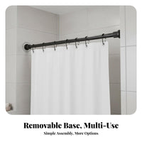 Drill Telescopic Rod Easy Installation No Drill Curtain Rod Versatile Adjustable Closet Hanging Bar for Students, Washroom, Balcony, Doorway