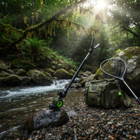 Aluminum Fishing Pole Stand Hands-Unrestricted Adjustable Fishing Pole Rest Clamp-on Rod Bracket Easy Assembly Clamp-on Rod