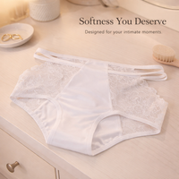 High Waisted Knickers for Women with Lace Trim and Control, Breathable Briefs Underwear with Gusset, Soft Ladies for Everyday Wear