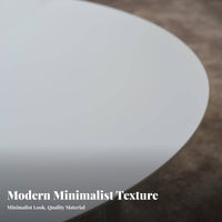 Light Luxury cream Drum Table Minimalist Modern & aesthetic Living Room Furniture Round Top Home Furnishing Creamy appearance for Apartment Dwellers, homeowners, Interior Design devotees, Small areas, Lounge Area, Bedroom