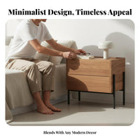Minimalist design Transparent Multi-Level Table Space-Saving Clear U-Shaped Table Easy to Clean Nightstand Waterfall rim for Minimalists, Interior Decorators, Homeowners, Living Room, Small Spaces, Bedroom, Entryway
