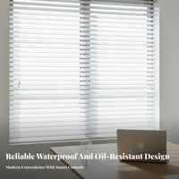 PVC Slatted Window Covering Oil-Withstand Ant Electric Smart Window Covering Slatted Window Covering Light-Blocking Privacy