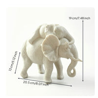 Elephant Figurine Textured Elephant Statue Cute for Coffee Table, Art Collectors