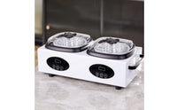 Depilatory Heater with Dual Pots Countertop Appliance for Estheticians, Salons, Home Waxing