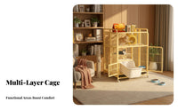 Large Cat Villa Foldable Design Indoor Cat House Portable Foldable Pet Enclosure for Multiple Cats, Apartment Living
