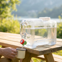 water container with Lid and Spigot Transparent with Spigot Square Dispenser for Road Trips
