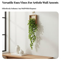 Artificial Flower Vine Low Maintenance Cascading Flower Wall Decor Everlasting Artificial Hanging Plant for Homeowners, Adults, Indoor, Bedroom