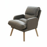 Multi-Position Recline Reclining Armchair with Ottoman Adjustable Backrest Armchair and Ottoman Set Ergonomic Design Lounge Chair Long-Lasting Textile for Awayice Workers, Students, Living Room, Bedroom, Reading Nook, Small Areas