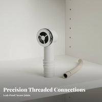 Kitchen Sink Drain Connector Leak-Resistant Sink Overflow Hose Connector Easy to Install Multi-Port Drain Pipe Fitting for Homeowners, Plumbers